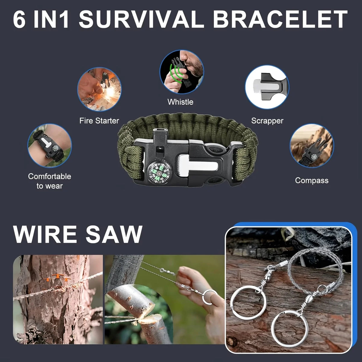 Tactical Survival Gear Kit For Camping Hiking And Hunting