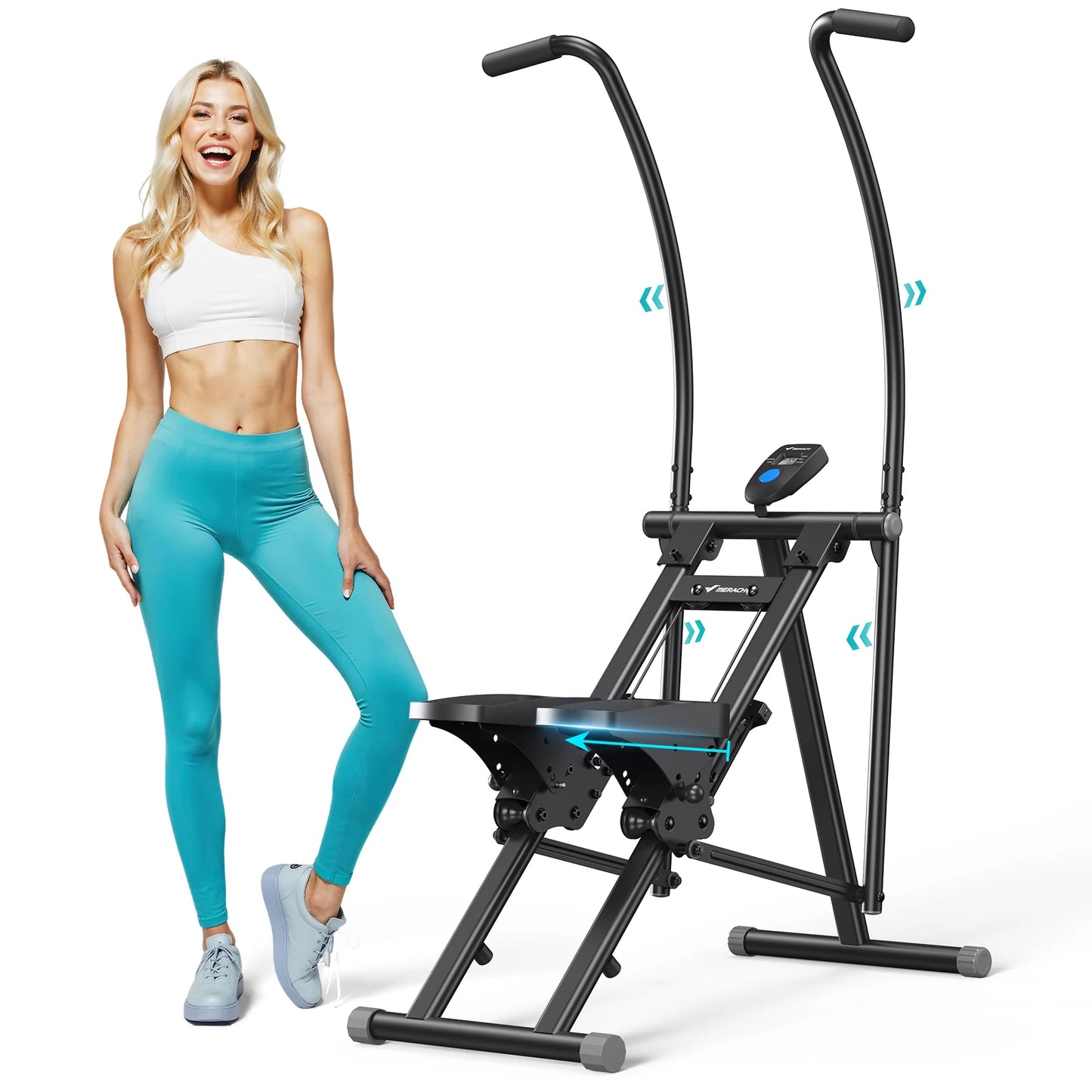 MERACH Stair Stepper Home Gym Folding Climber With Extended Steps
