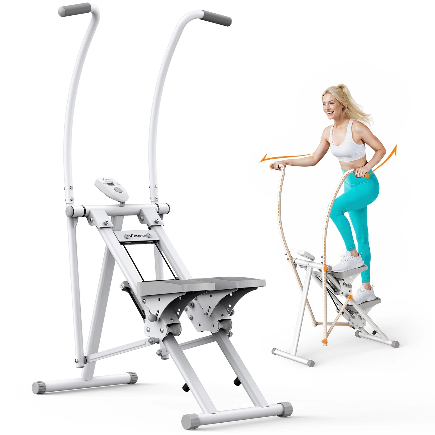 MERACH Stair Stepper Home Gym Folding Climber With Extended Steps