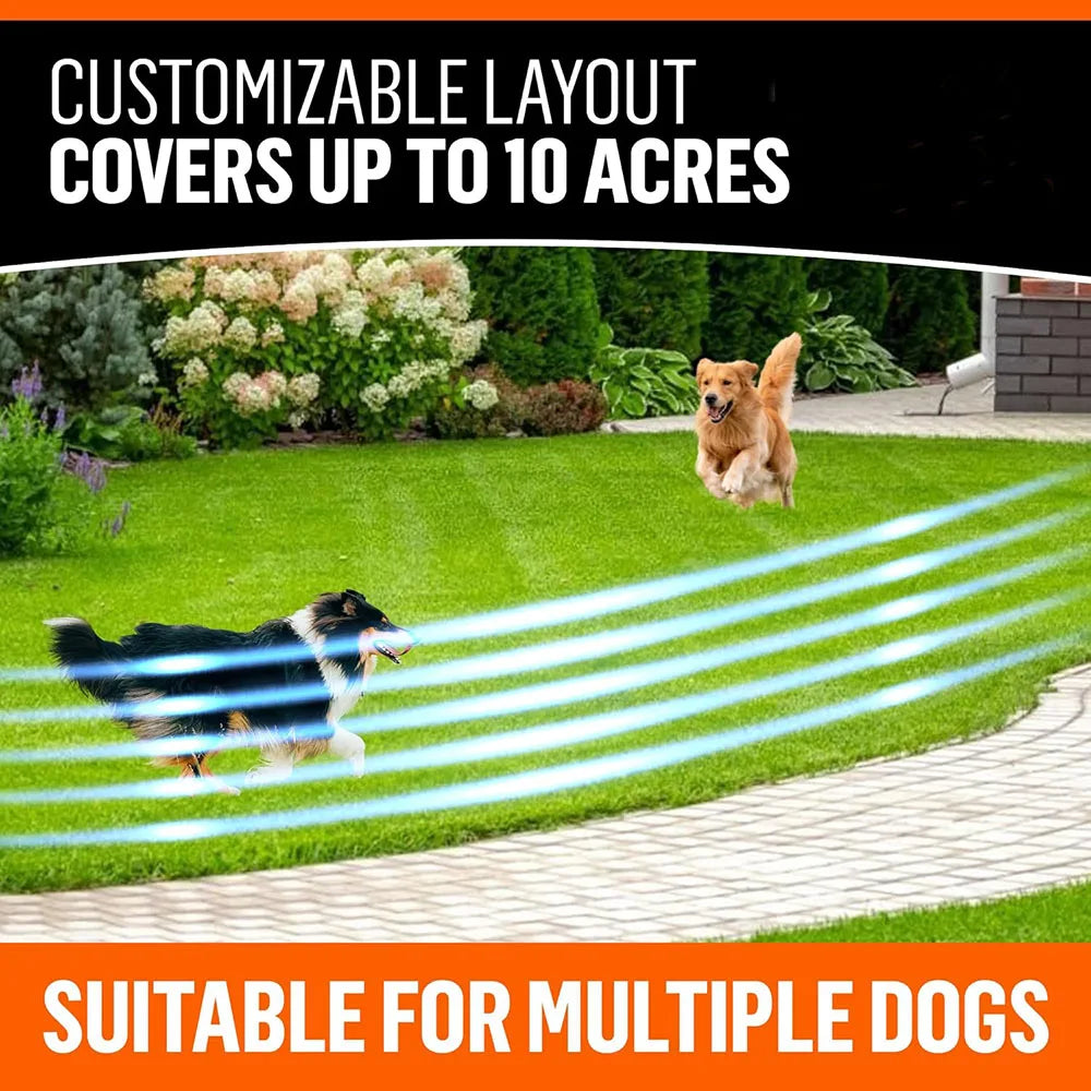 JANPE Electric Dog Fence Boundary System With Rechargeable Collar