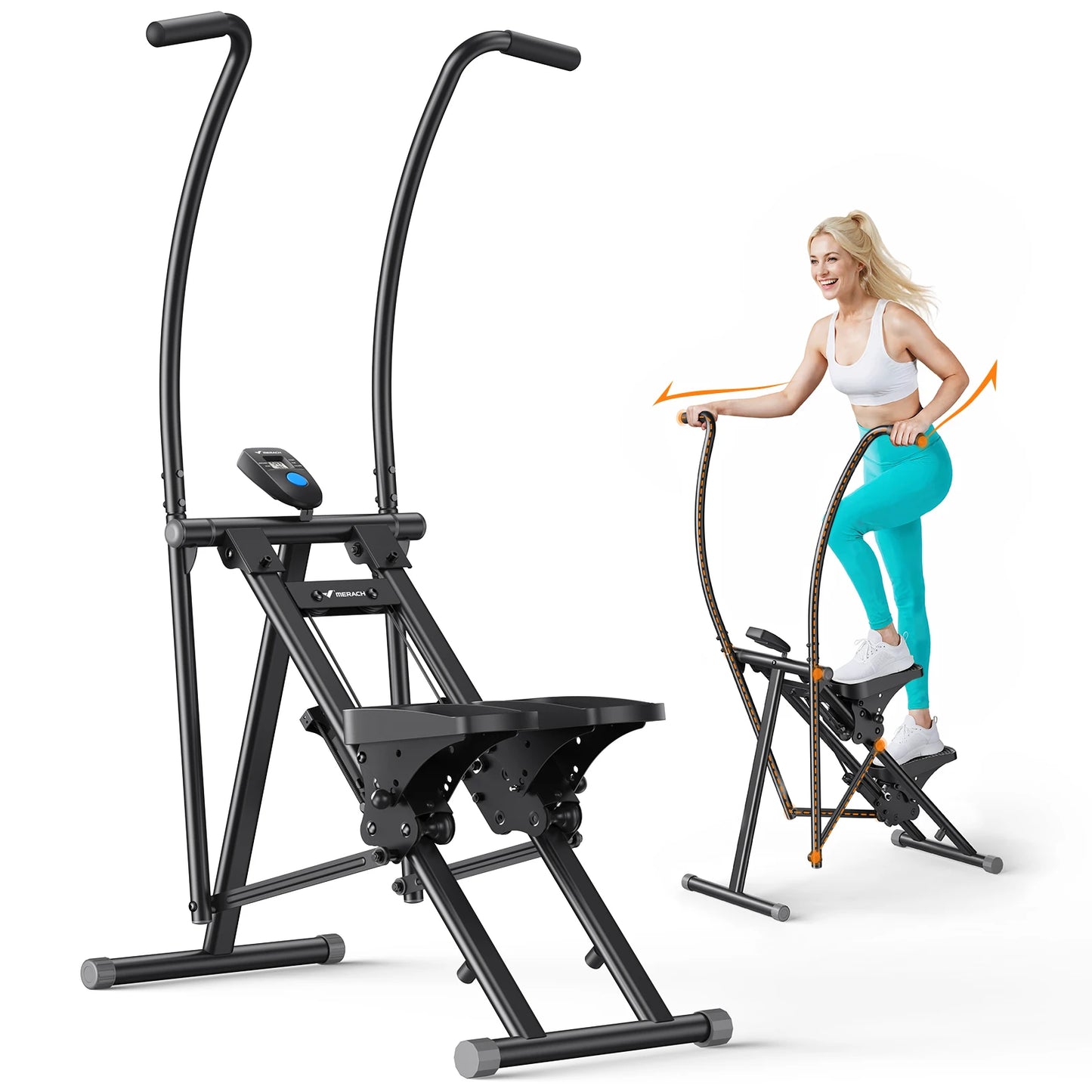 MERACH Stair Stepper Home Gym Folding Climber With Extended Steps