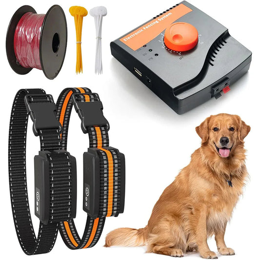 JANPE Electric Dog Fence Boundary System With Rechargeable Collar