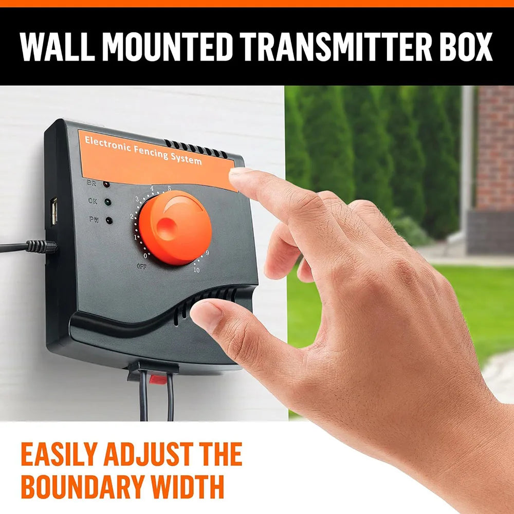 JANPE Electric Dog Fence Boundary System With Rechargeable Collar