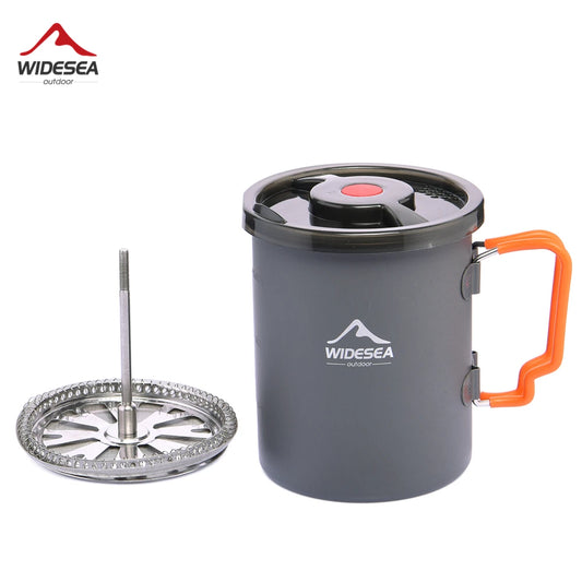 Widesea Camping Coffee Pot With French Press Outdoor Travel Mug