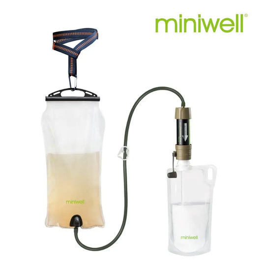 Miniwell Outdoor Gravity Water Filter System For Hiking Camping Travel