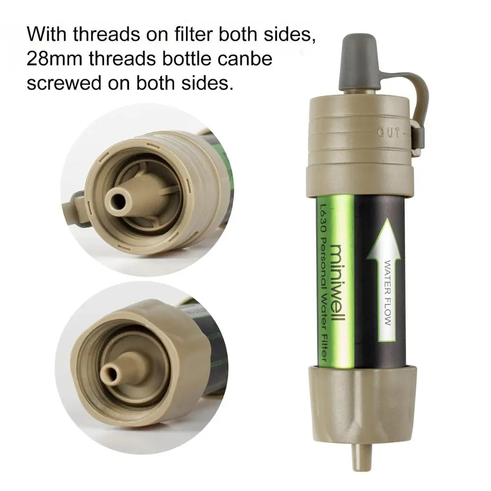 Miniwell Outdoor Gravity Water Filter System For Hiking Camping Travel