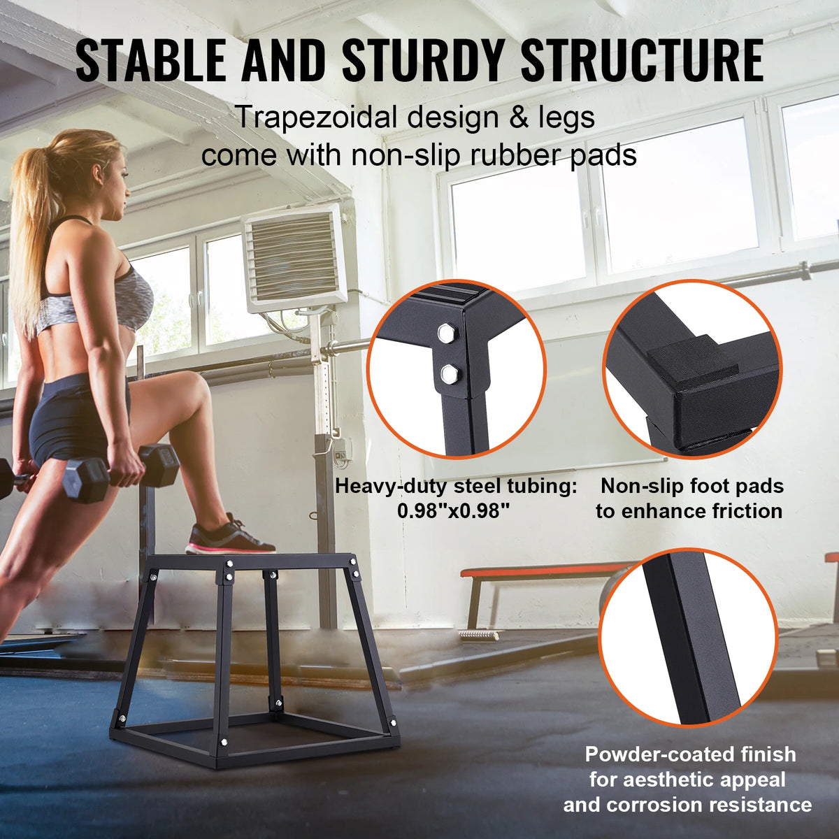 SucceBuy Plyometric Jump Box Anti Slip Fitness Training Platform