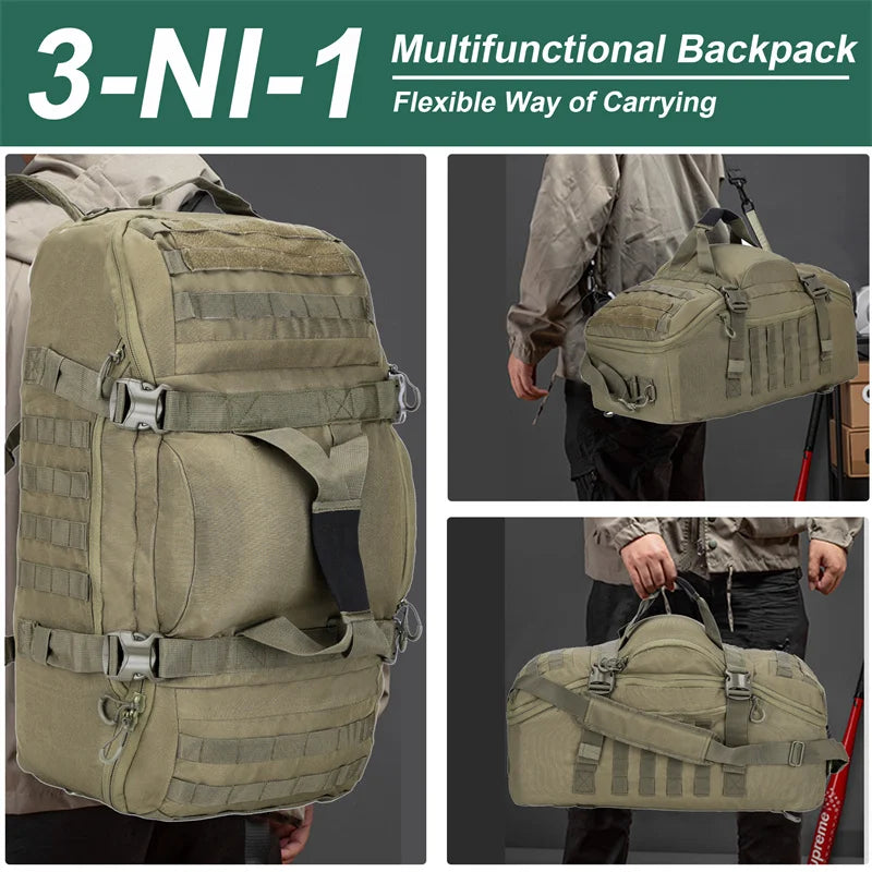 LQARMY Molle Tactical Backpack For Outdoor Hiking Camping
