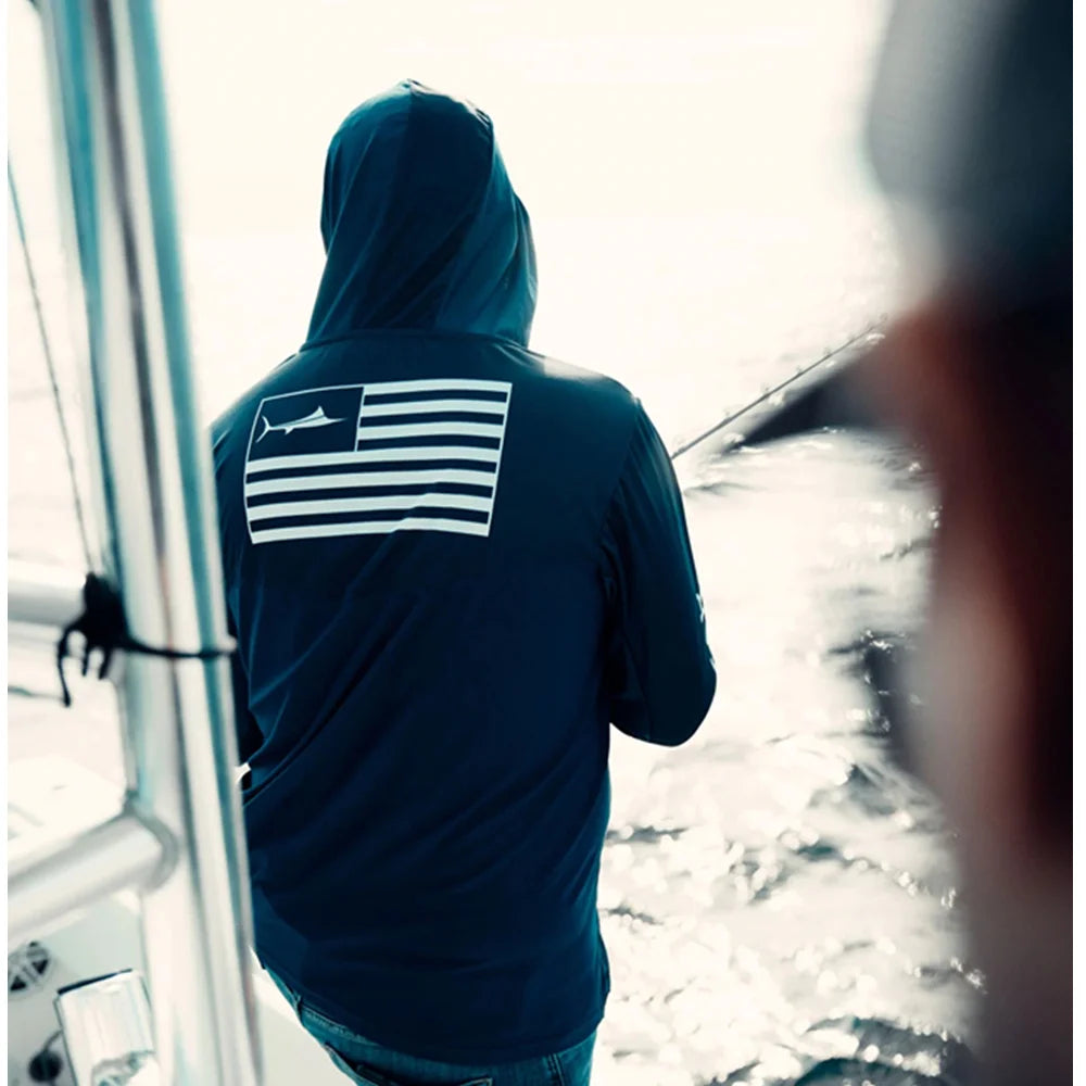 Fishing Hoodie Shirt With UV Protection Breathable Quick Dry