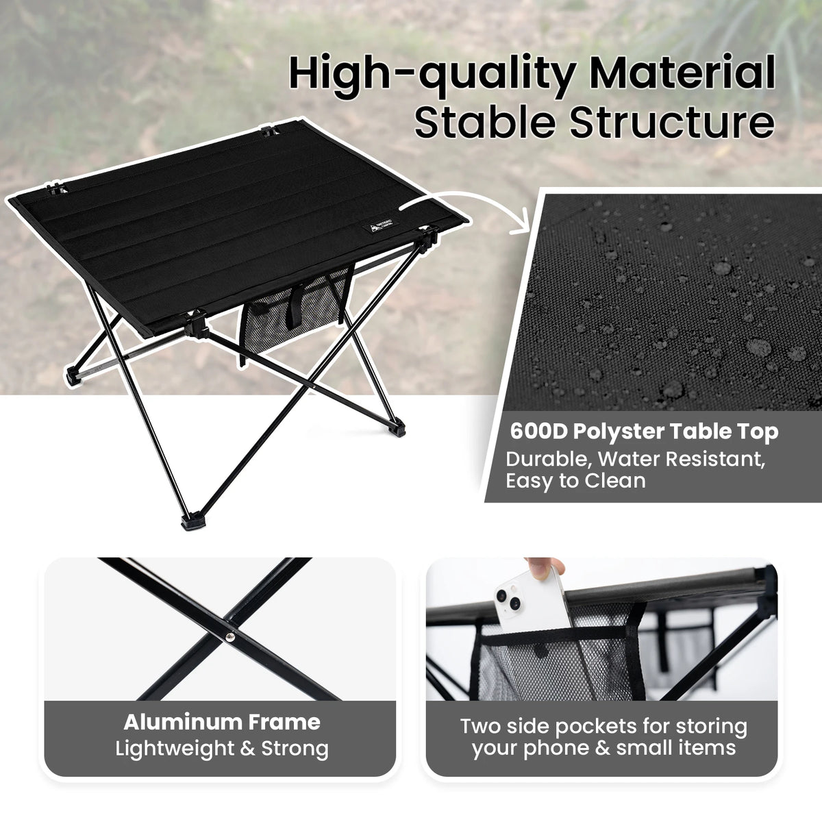 OneTigris Lightweight Foldable Camping Table Portable