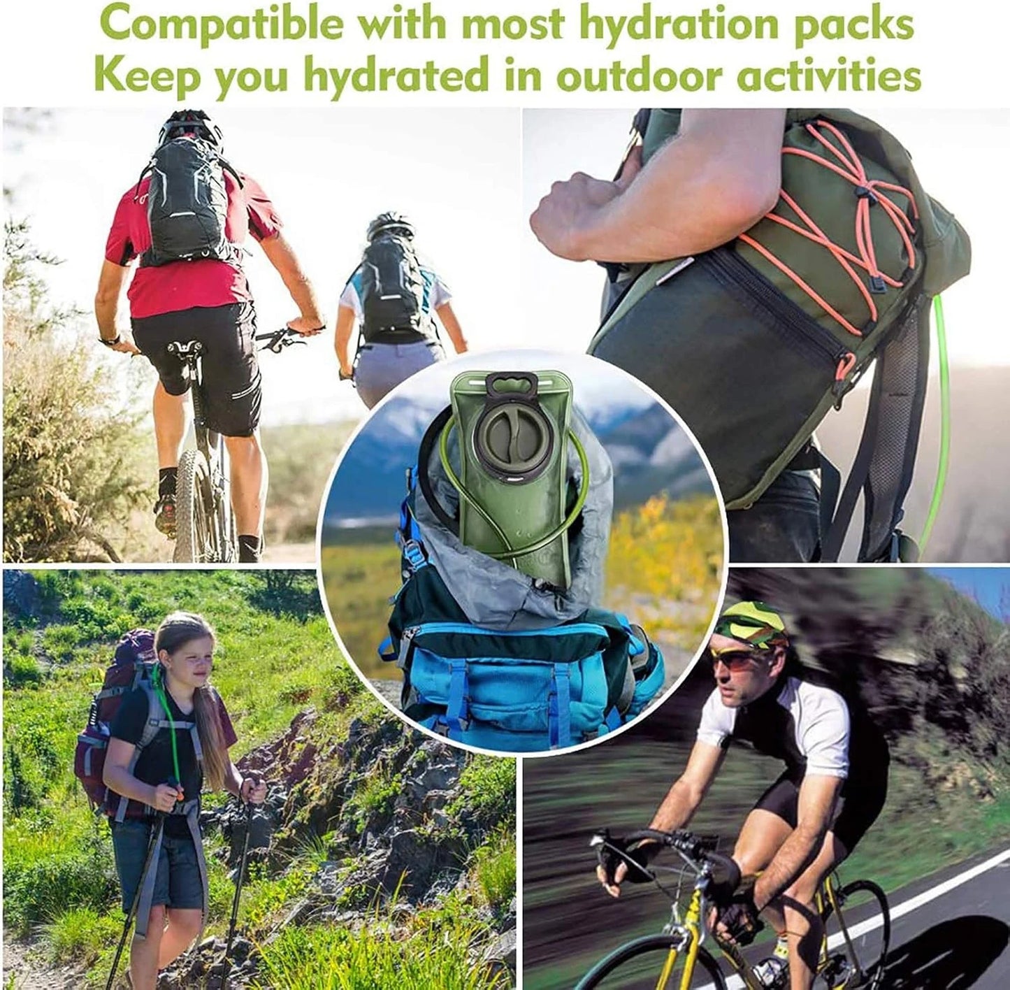 Durable 2L Hiking Hydration Bladder for Backpacking with Large Opening