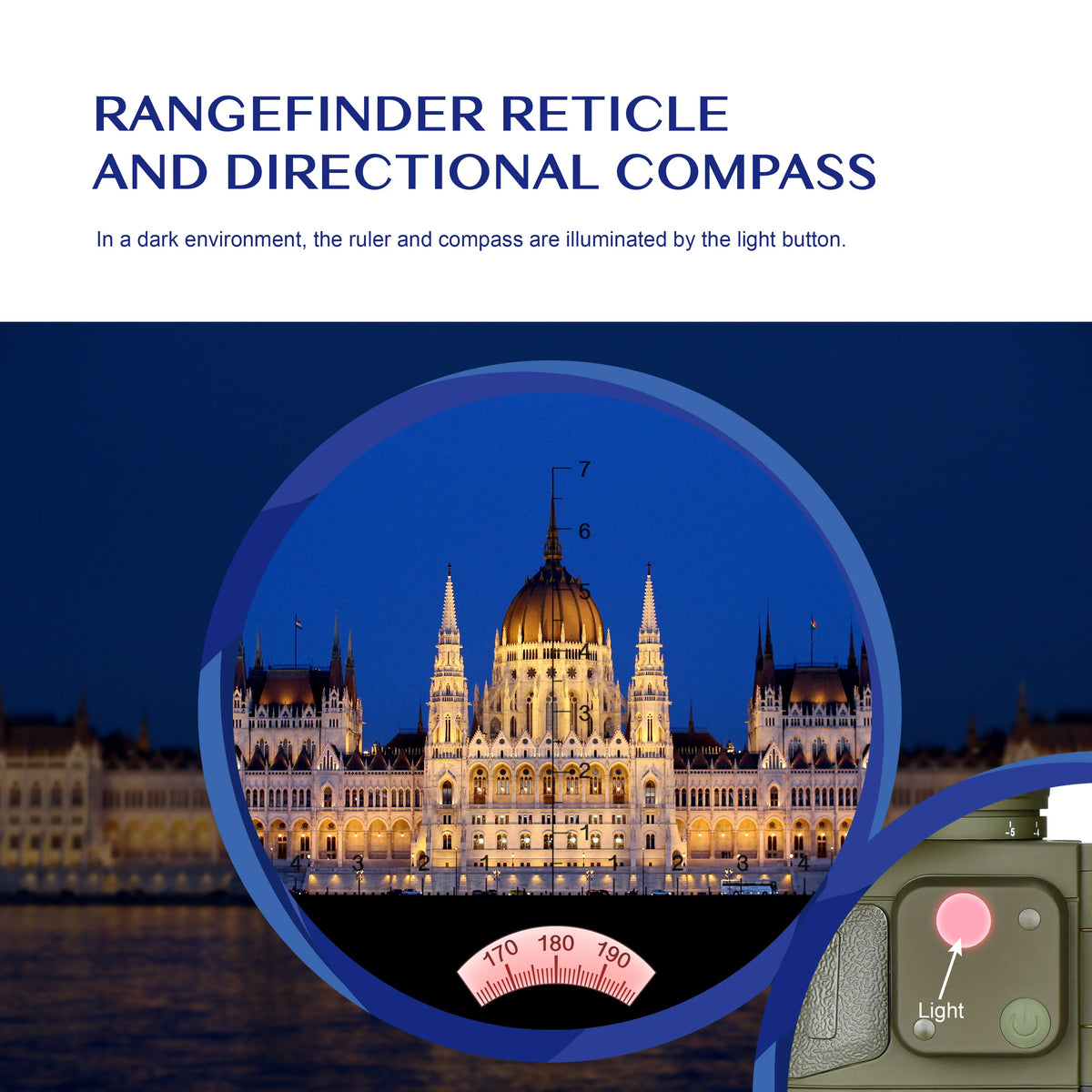 HD Marine Binoculars With Rangefinder Compass Waterproof For Outdoors