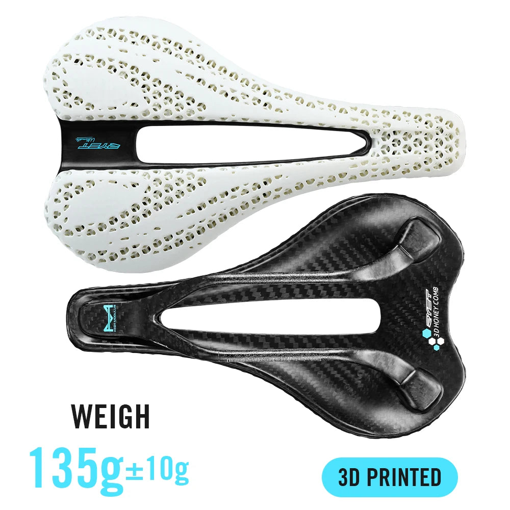 RYET 3D Printed Carbon Fiber Bike Saddle for Road Cycling