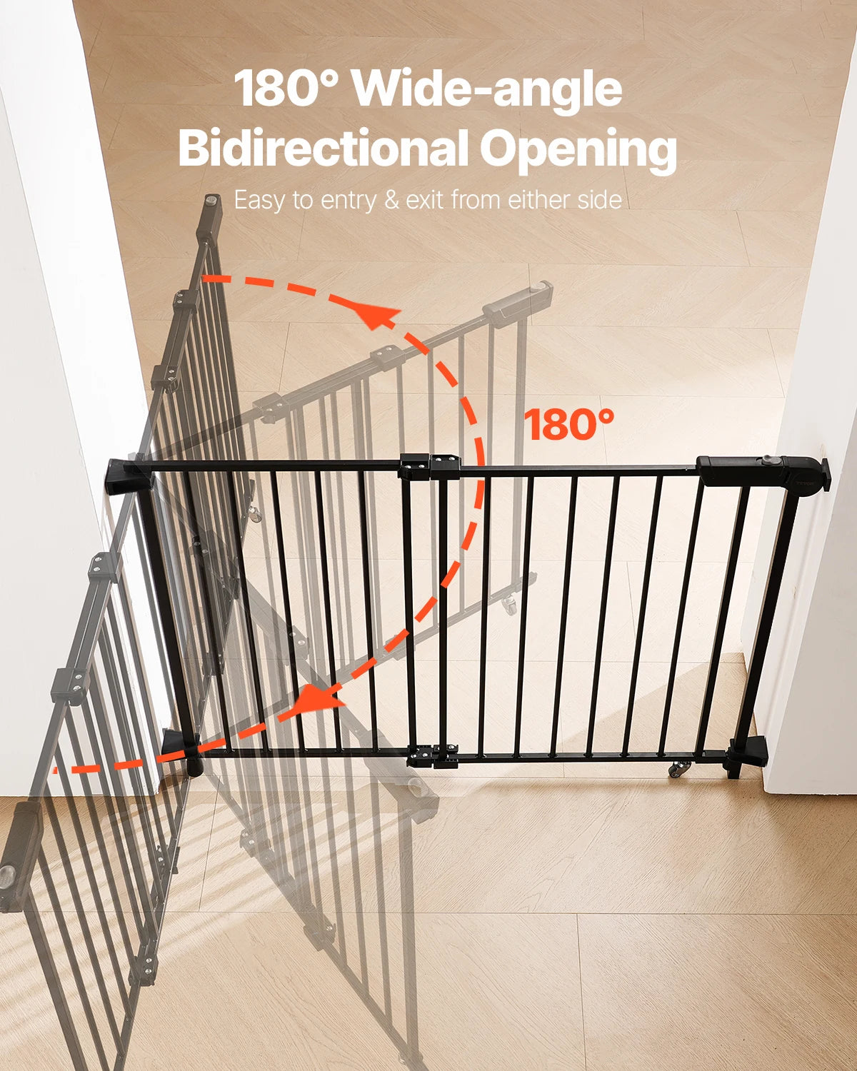 VEVOR Baby Gate for Kids and Pets with Easy Setup