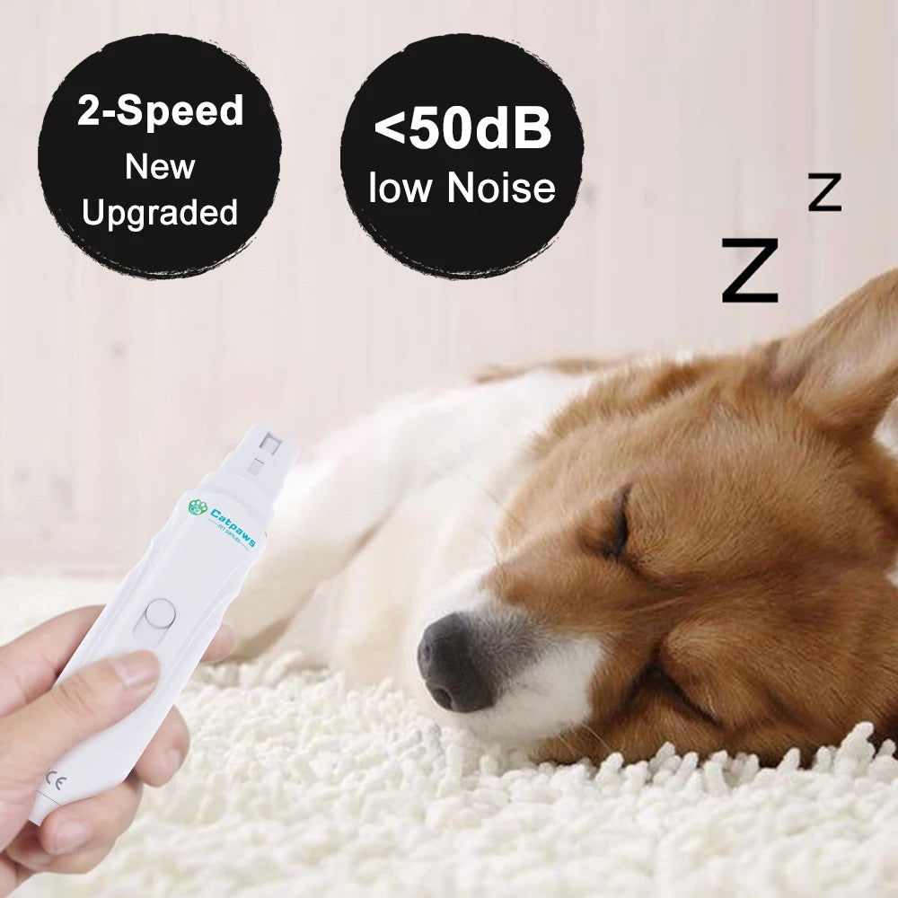 USB Rechargeable Electric Dog Nail Grinder Quiet Pet Grooming Tool