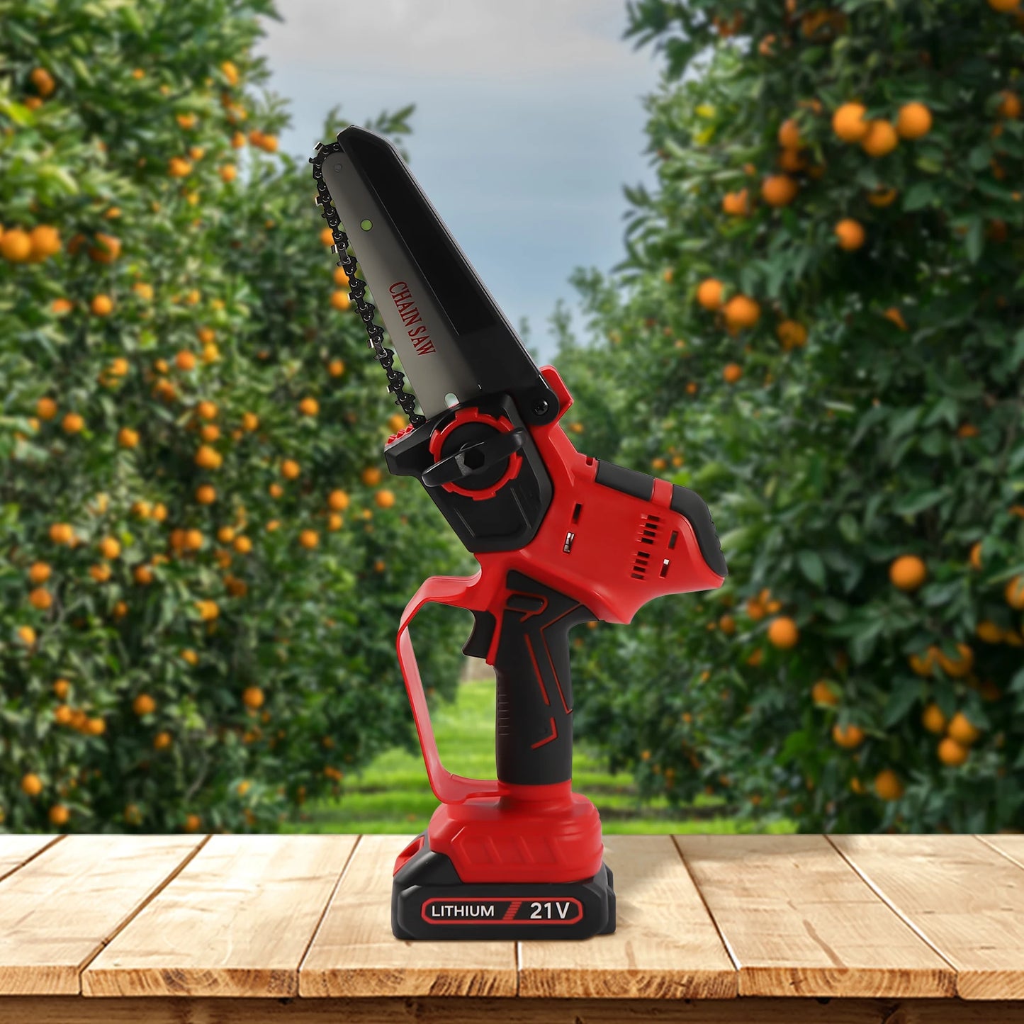 CNCEST 21V Mini Chainsaw Portable Handheld For Pruning And Cutting