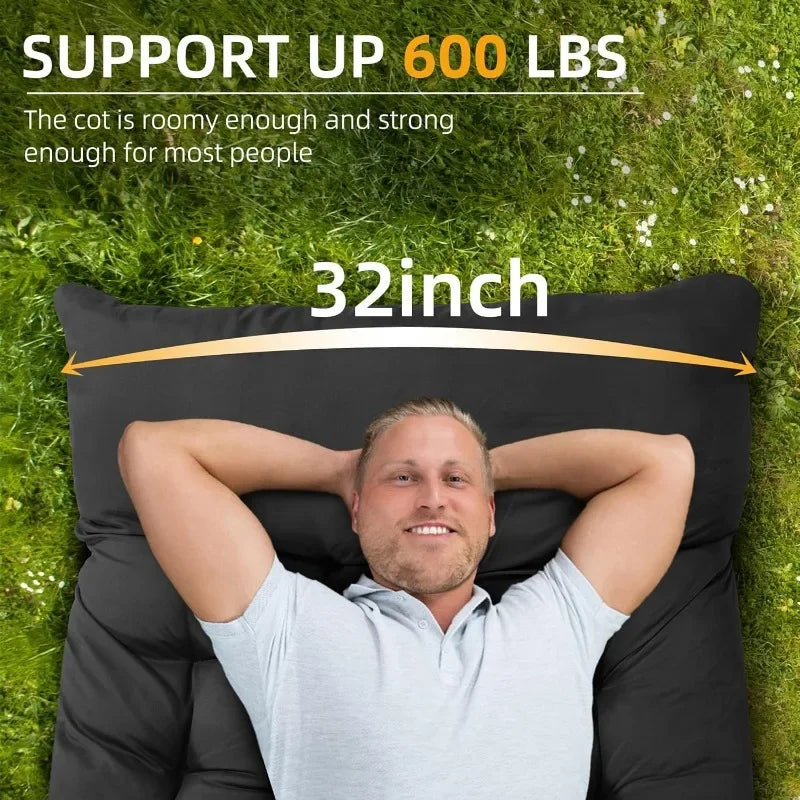 Camping Cot With Mattress For Adults Holds Up To 602 Lbs