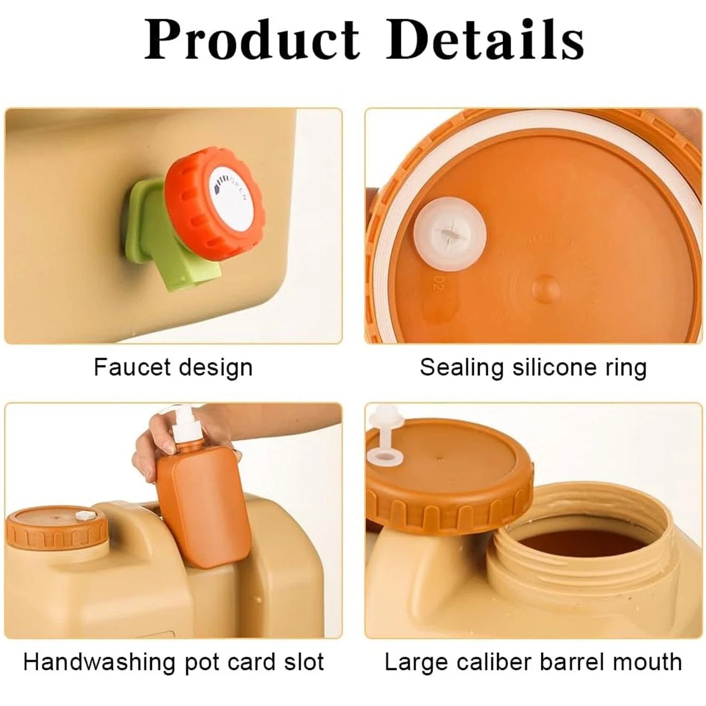 Emergency Portable Camping Water Storage Jug With Spigot