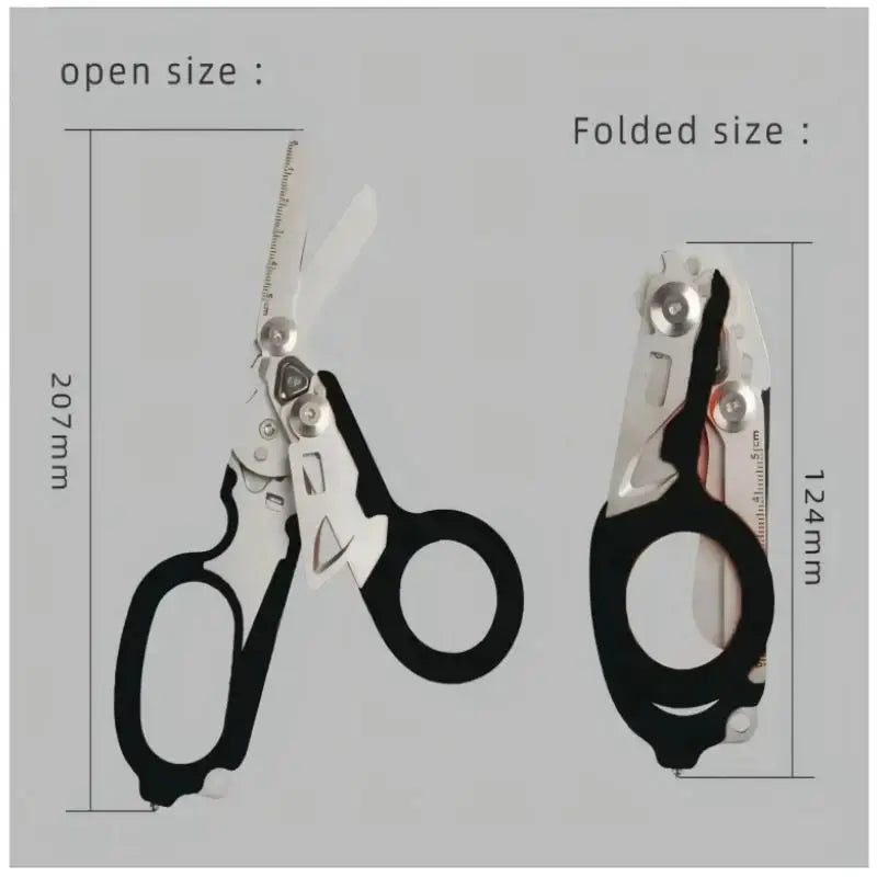 Tactical Folding Scissors First Aid Outdoor Survival Multi Tool