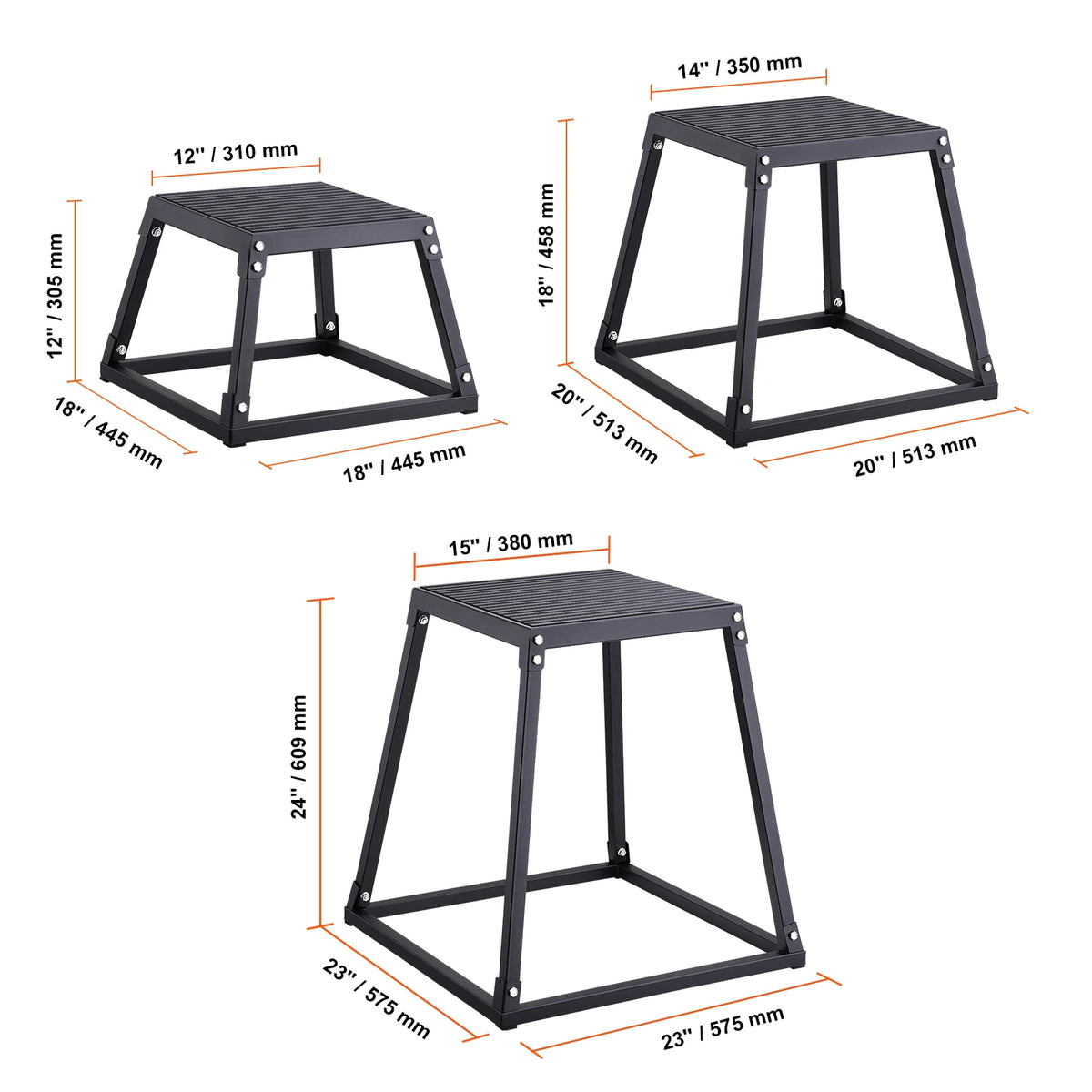 SucceBuy Plyometric Jump Box Anti Slip Fitness Training Platform