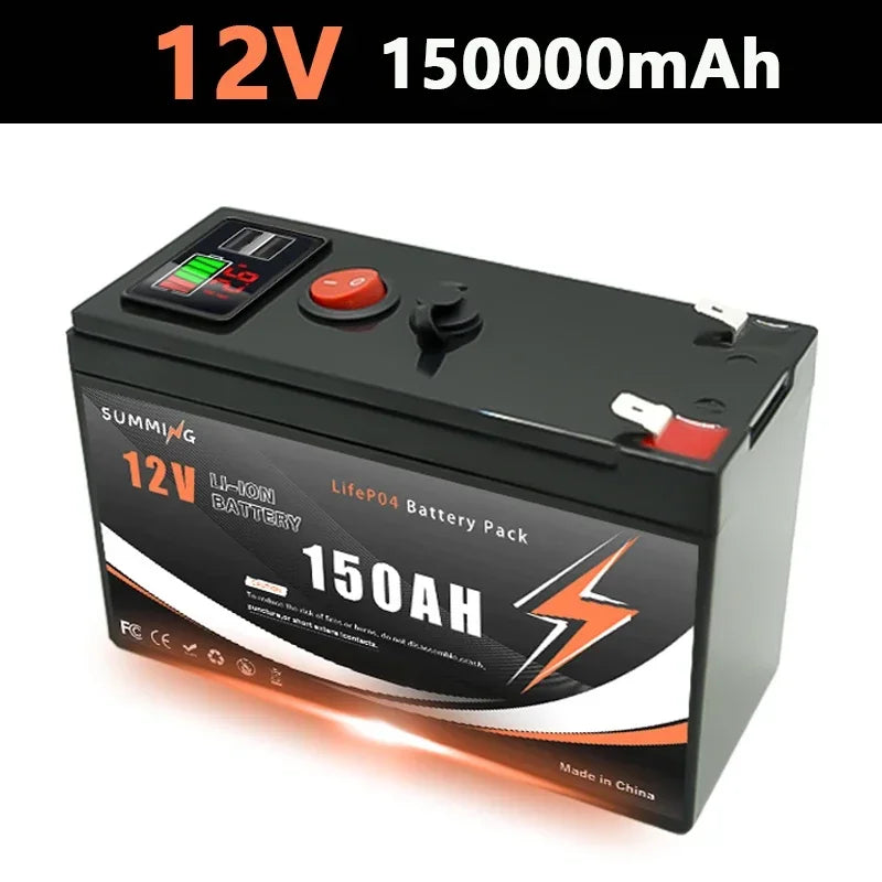SUMMING 12V 150Ah LiFePO4 Deep Cycle Battery for Solar Power
