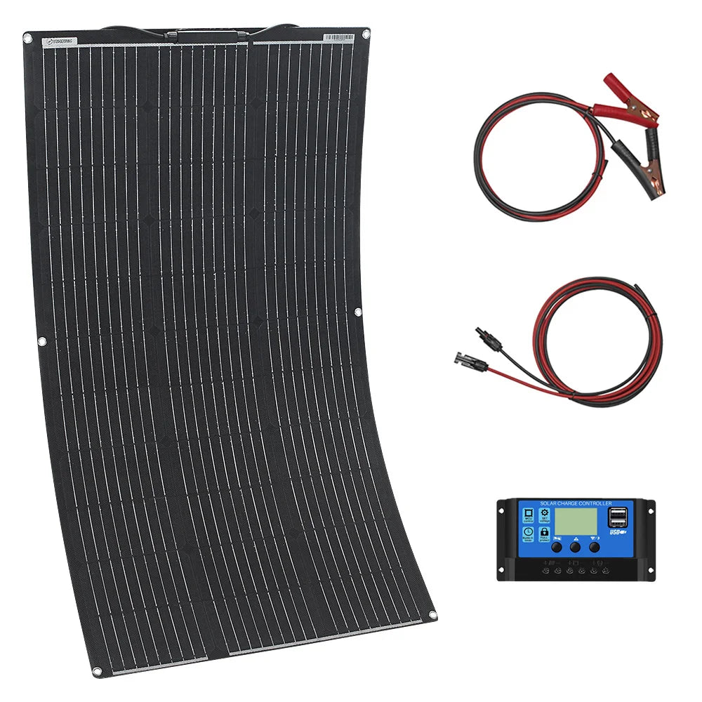 Dgsunlight Flexible Solar Panel Kit 12V 24V High Efficiency Charger