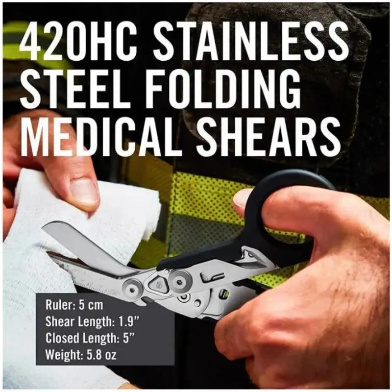 Tactical Folding Scissors First Aid Outdoor Survival Multi Tool