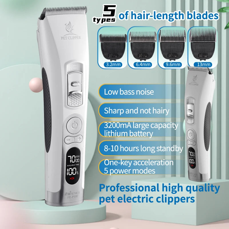 Fenice Cordless Pet Clipper For Dogs Hair Trimmer Grooming