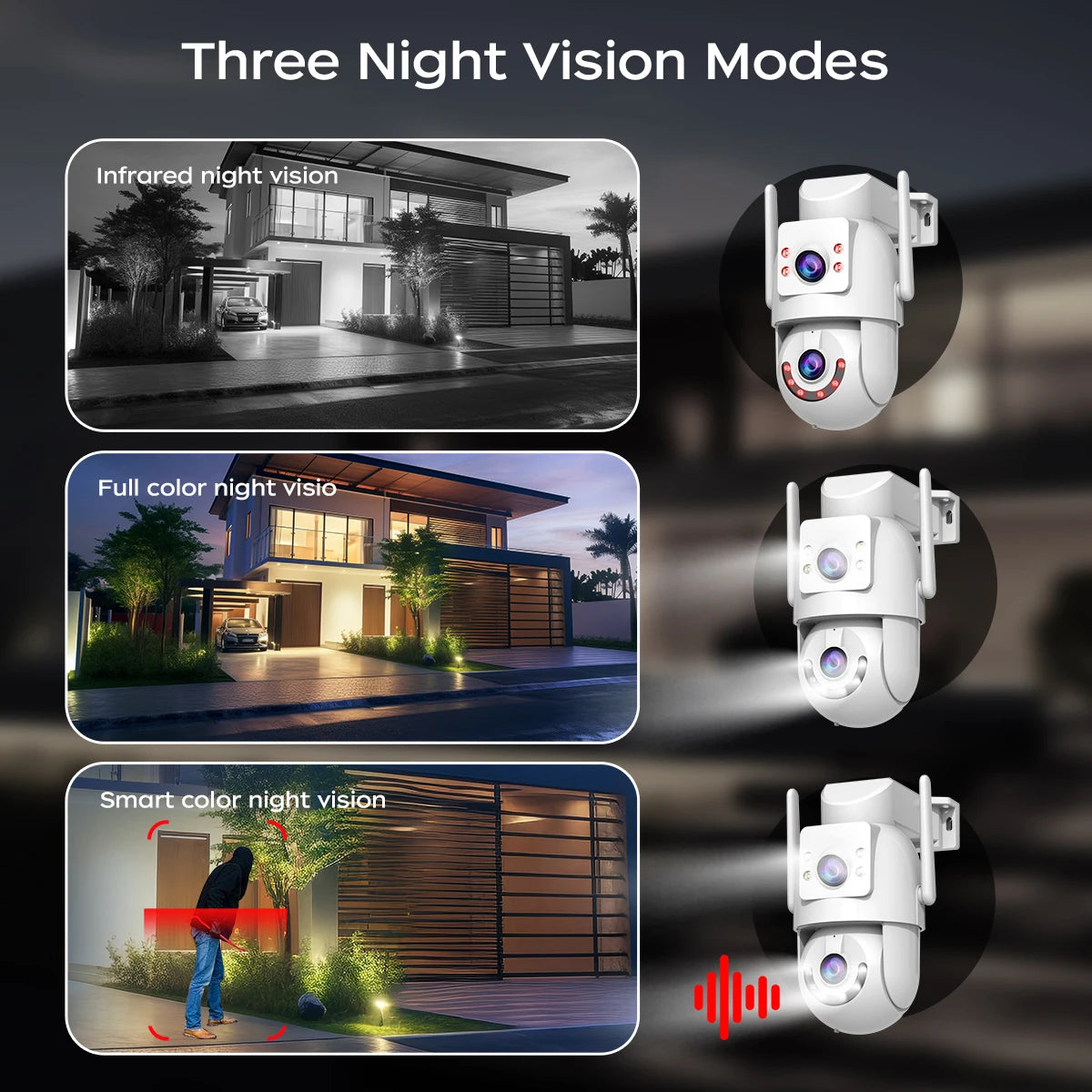 JOOAN 4K 8MP WiFi PTZ Outdoor Camera With AI Tracking