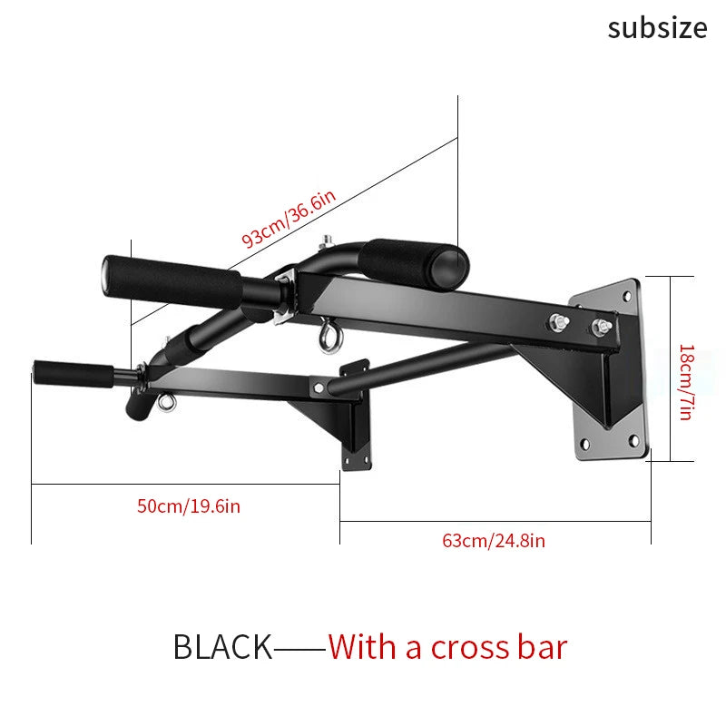 KBQ Wall Mounted Pull Up Bar for Gym Strength Training
