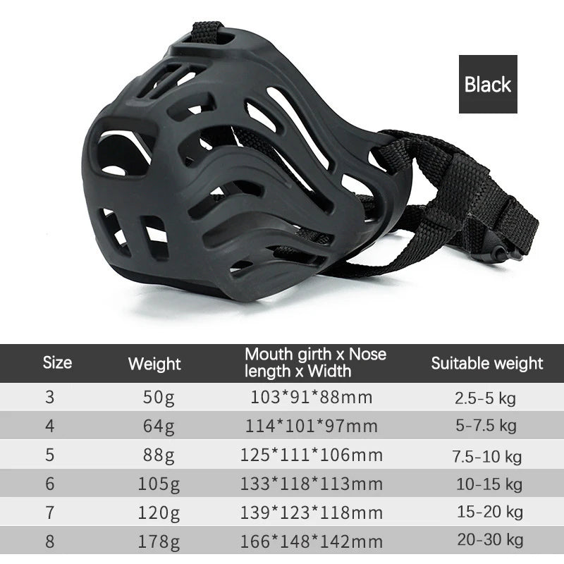 MeowVista AntiBiting Adjustable Dog Muzzle Quick Release Soft Silicone
