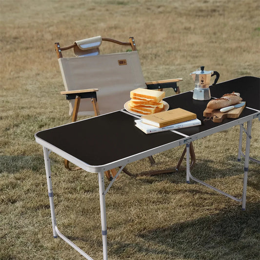 Portable Camping Table Aluminum Legs Foldable Outdoor Picnic Table