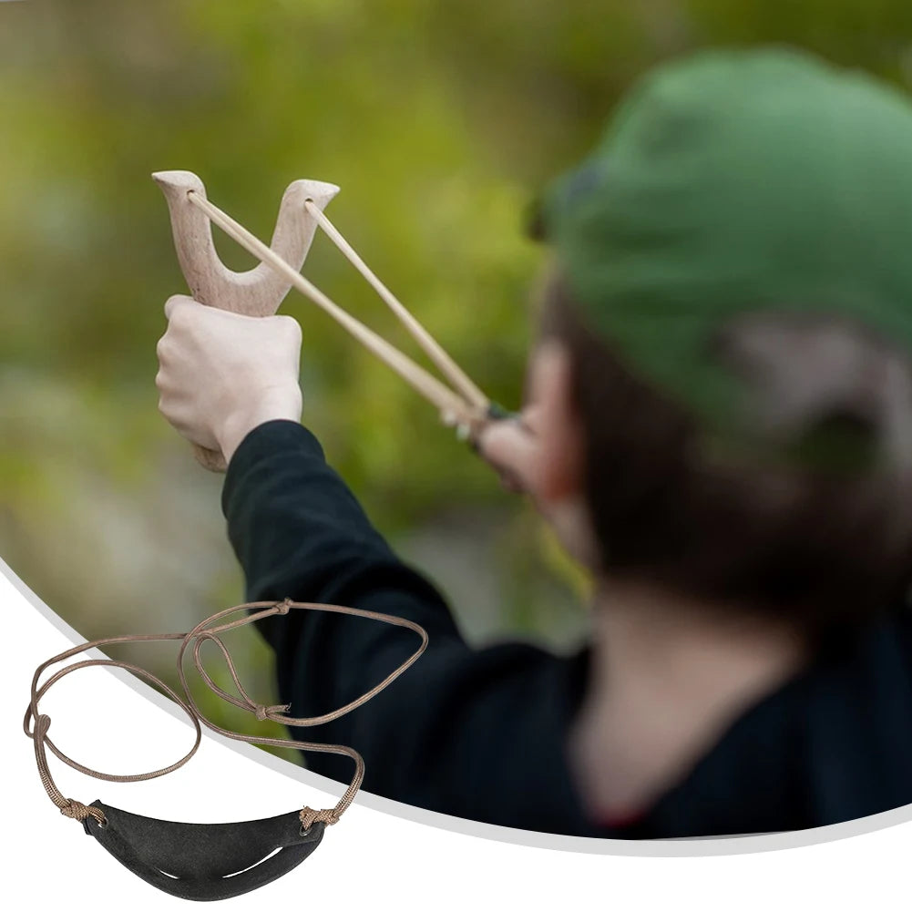 Electric Leather Throwing Sling For Outdoor Slingshot Camping Shooting