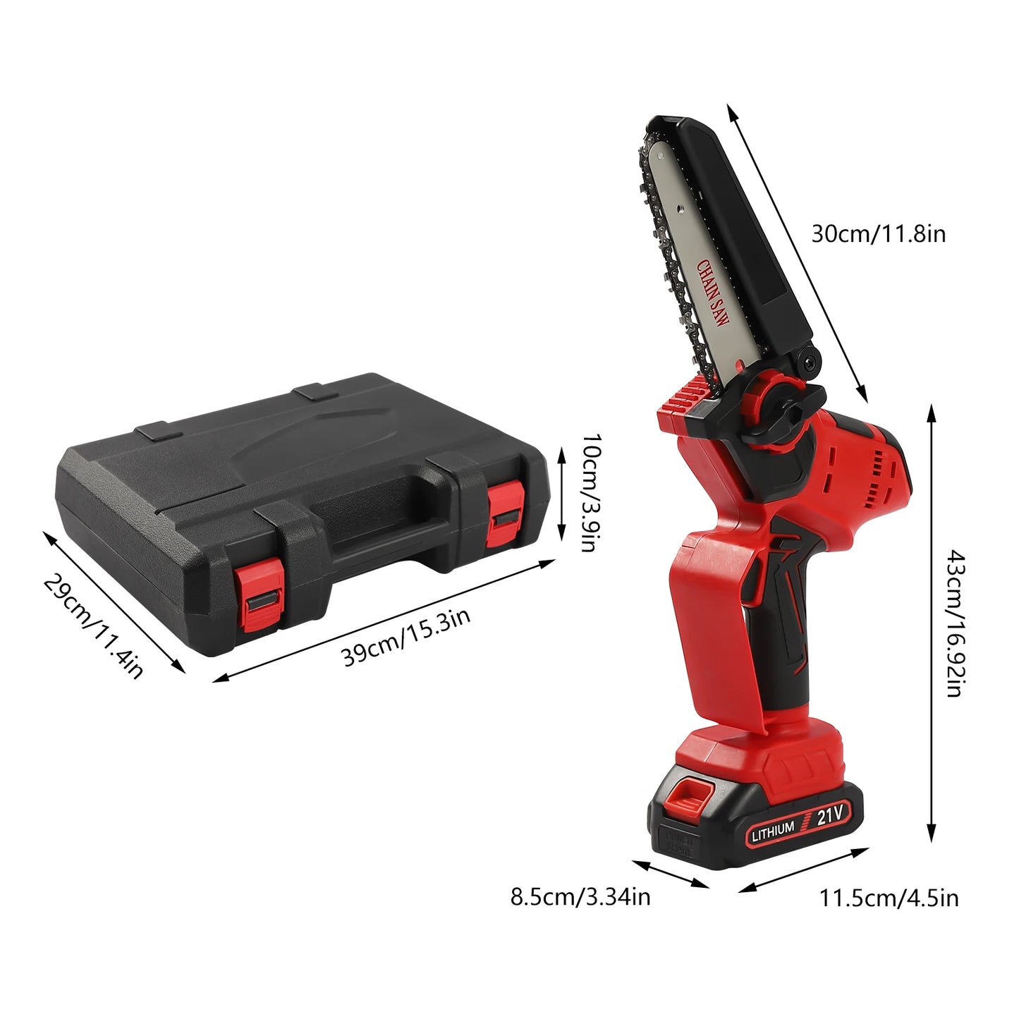 CNCEST 21V Mini Chainsaw Portable Handheld For Pruning And Cutting