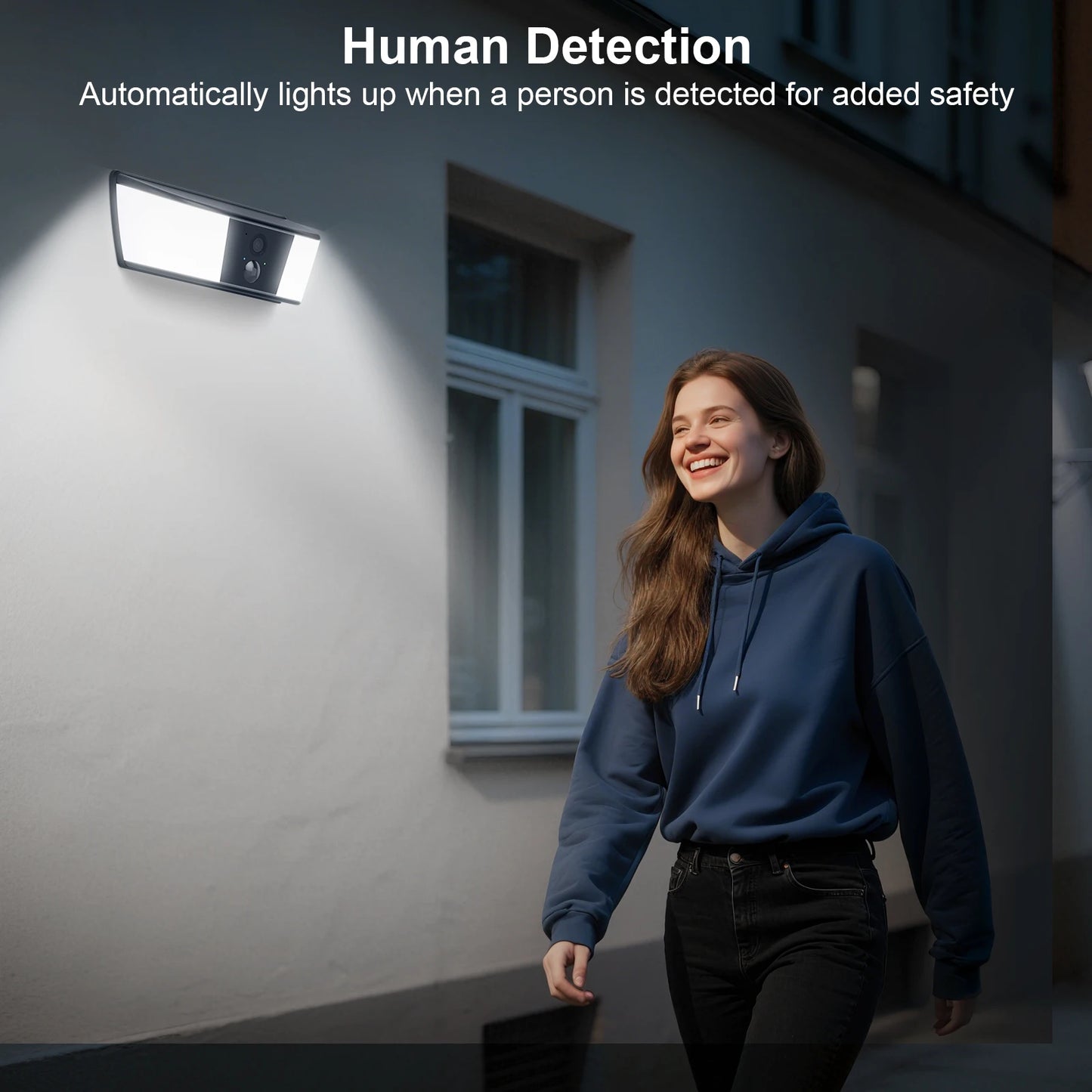 ANRAN 1296P Floodlight Solar WiFi Camera With Human Detection Alarm