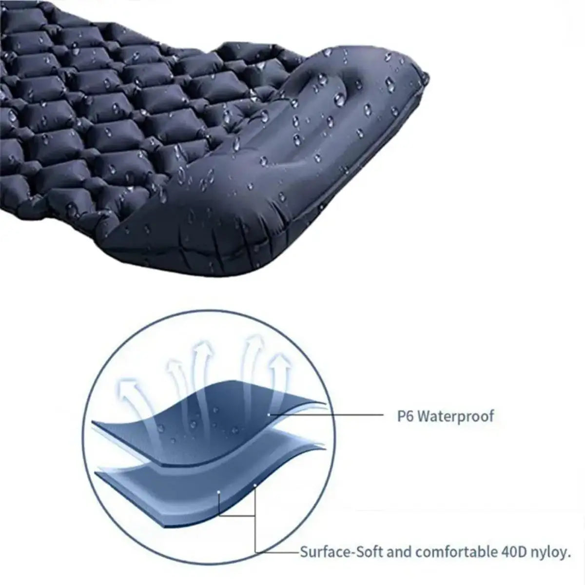 Ultralight Camping Sleeping Pad With Pillows Built In Inflator Pump