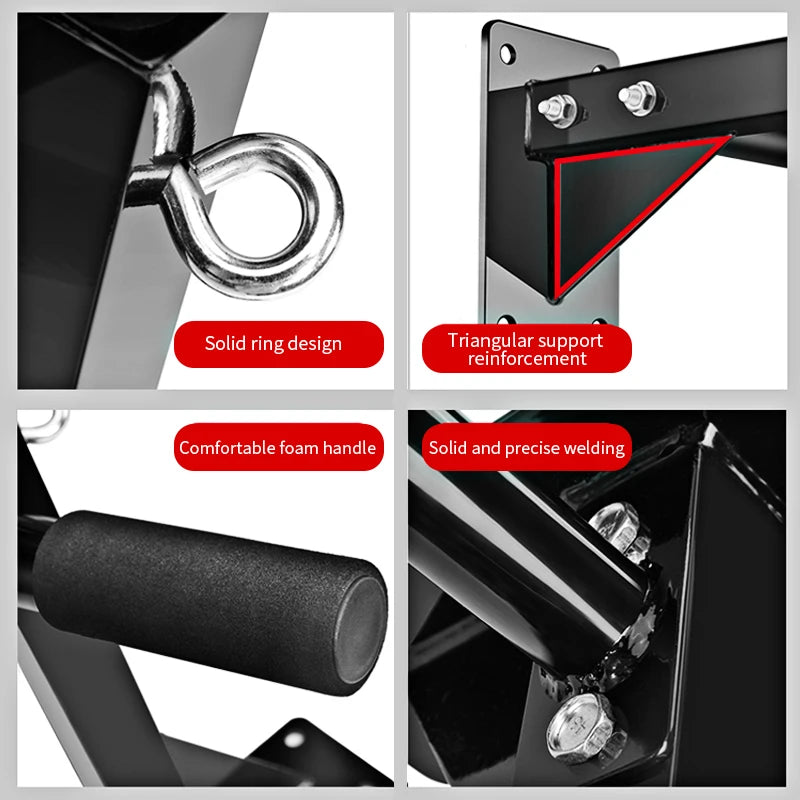 KBQ Wall Mounted Pull Up Bar for Gym Strength Training