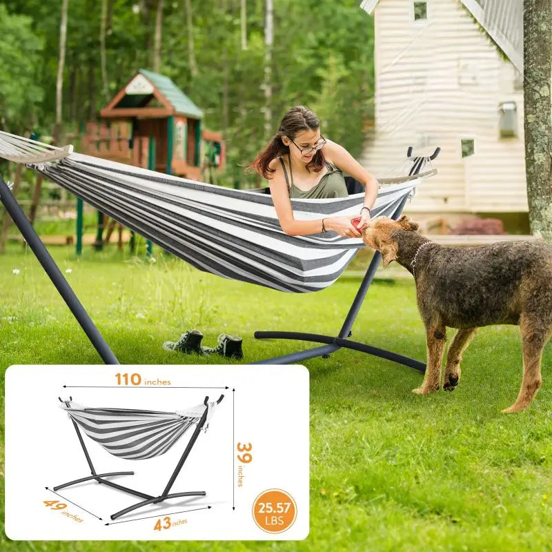 Gyroor Adjustable Stand Hammock With 600 Pound Capacity And Bag