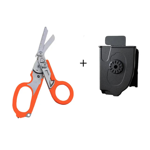 Tactical Folding Scissors First Aid Outdoor Survival Multi Tool