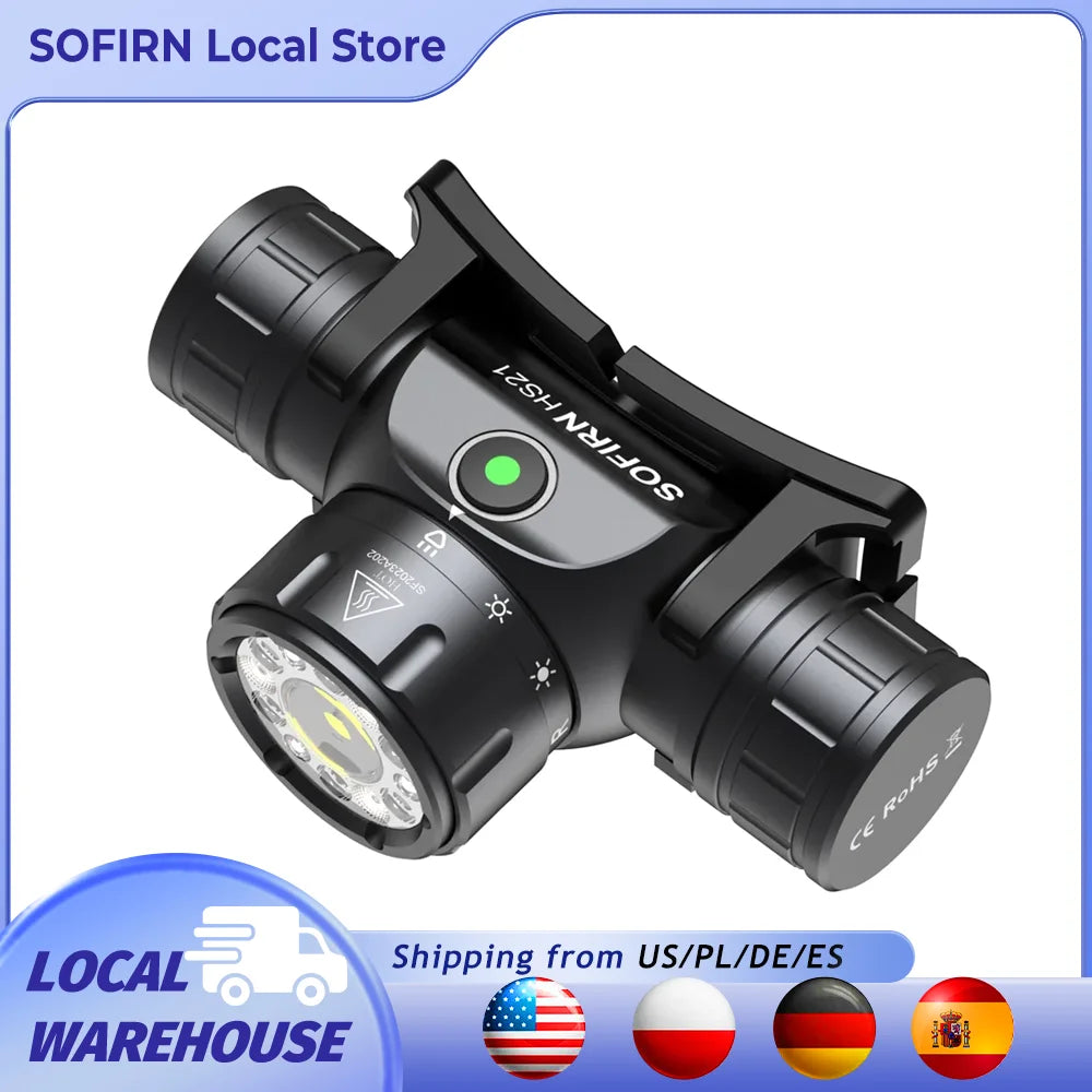 Sofirn HS21 2000lm USB C Rechargeable Headlamp SFT40 Infrared Switch