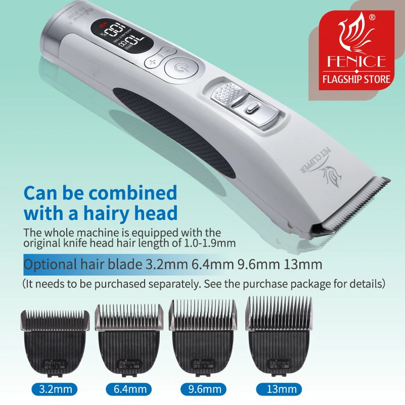 Fenice Cordless Dog Hair Clipper Trimmer For Pets Rechargeable
