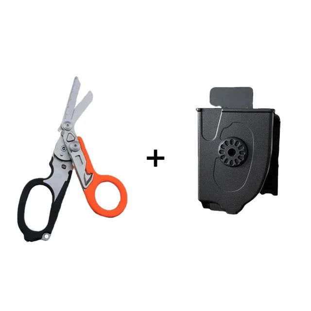 Tactical Folding Scissors First Aid Outdoor Survival Multi Tool