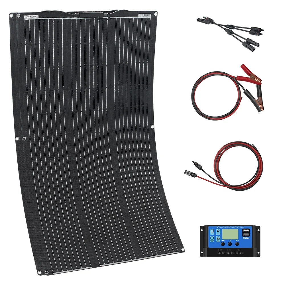 Dgsunlight Flexible Solar Panel Kit 12V 24V High Efficiency Charger