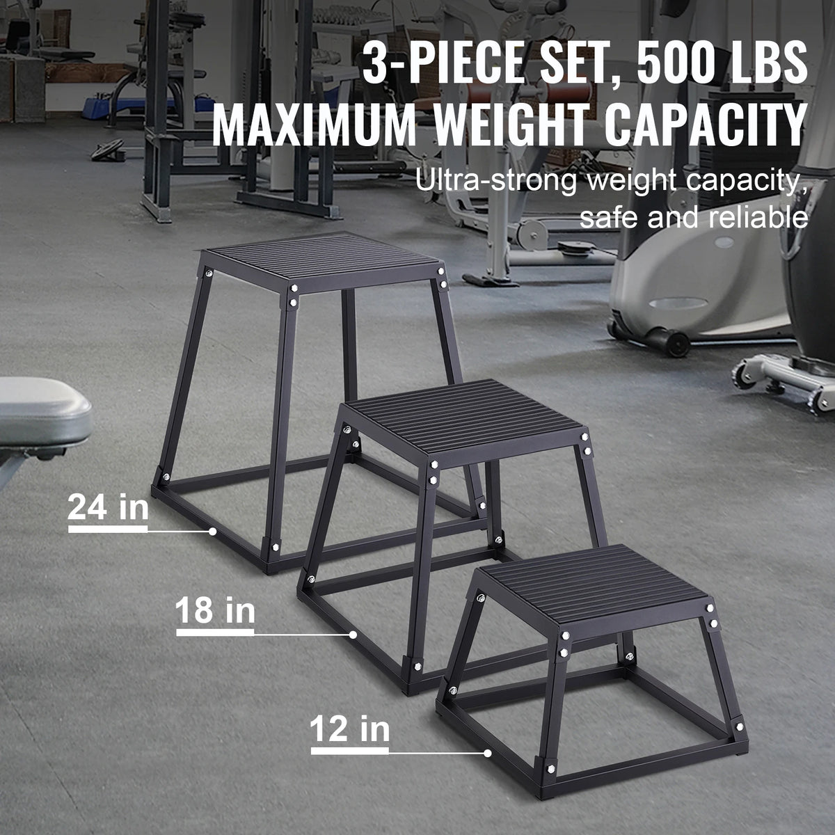 SucceBuy Plyometric Jump Box Anti Slip Fitness Training Platform