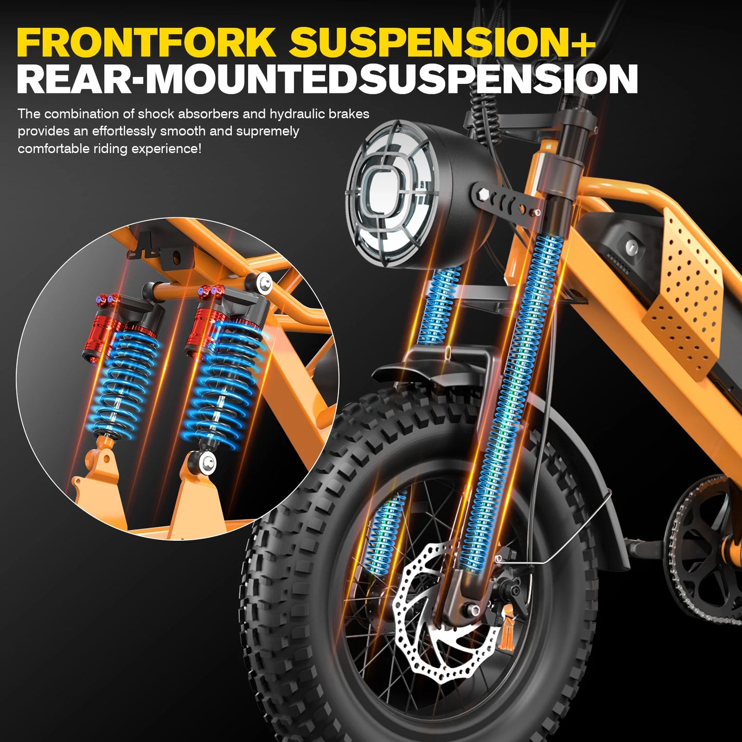 M6 1200W All Terrain Electric Bike With LED Display
