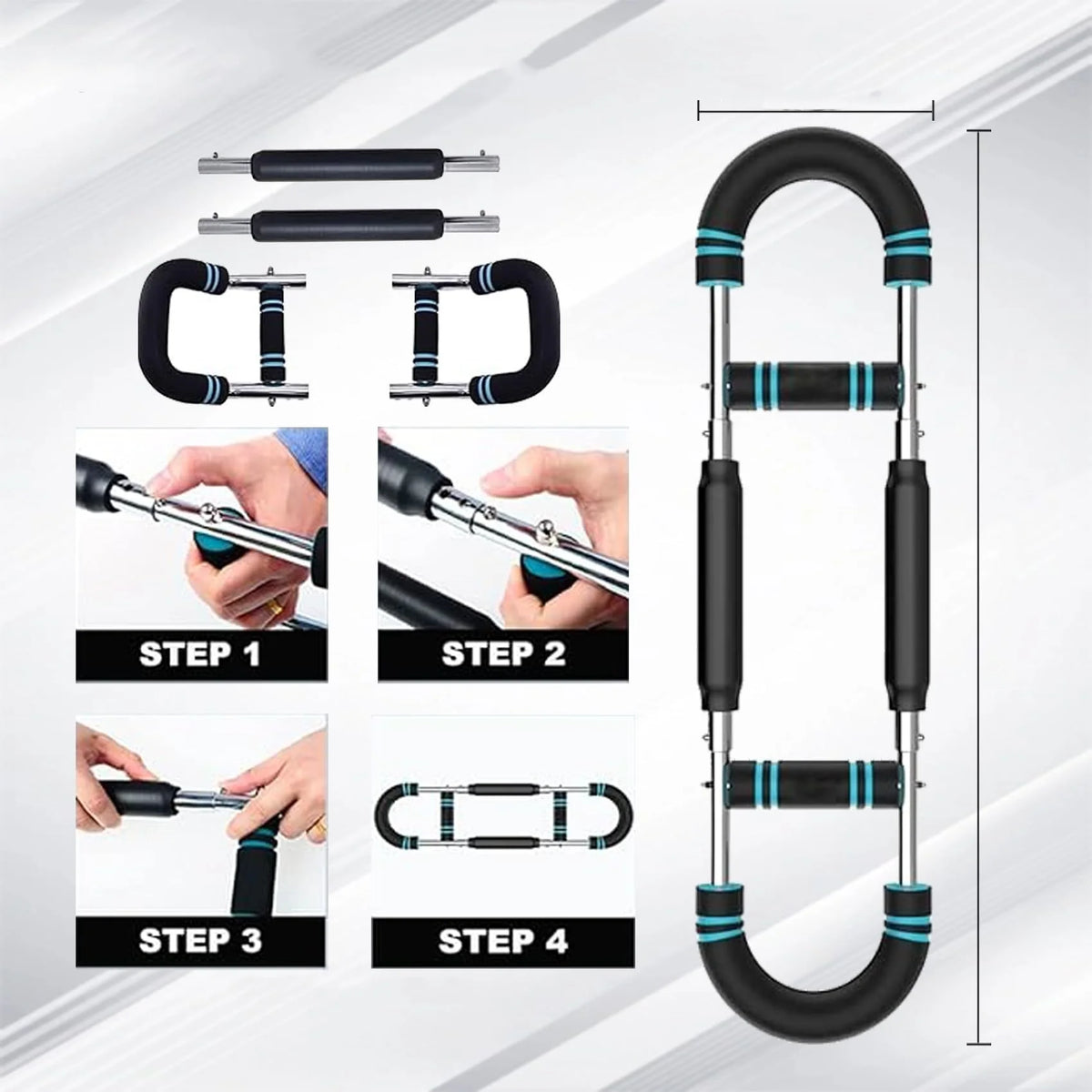 Detachable Adjustable Arm Trainer With Resistance Bands For Upper Body Strength Training