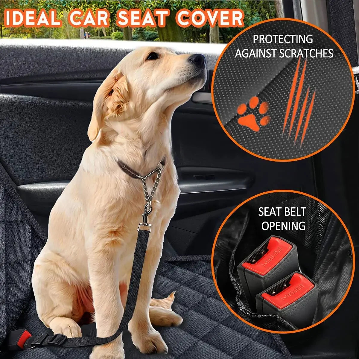 Dog Car Rear Seat Cover Hammock Waterproof Pet Travel Mat