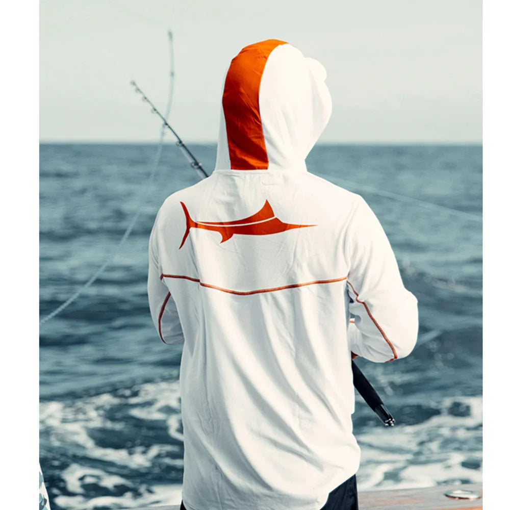 Fishing Hoodie Shirt With UV Protection Breathable Quick Dry