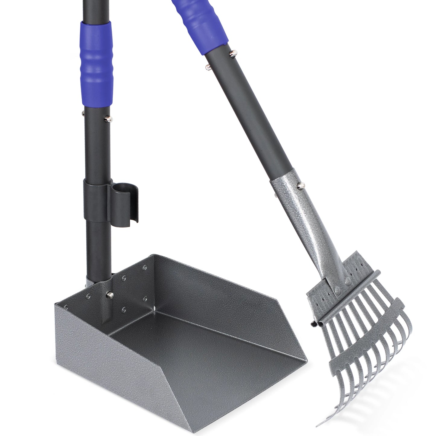 NONE Dog Pooper Scooper Set With Long Adjustable Sectional Stainless Handles