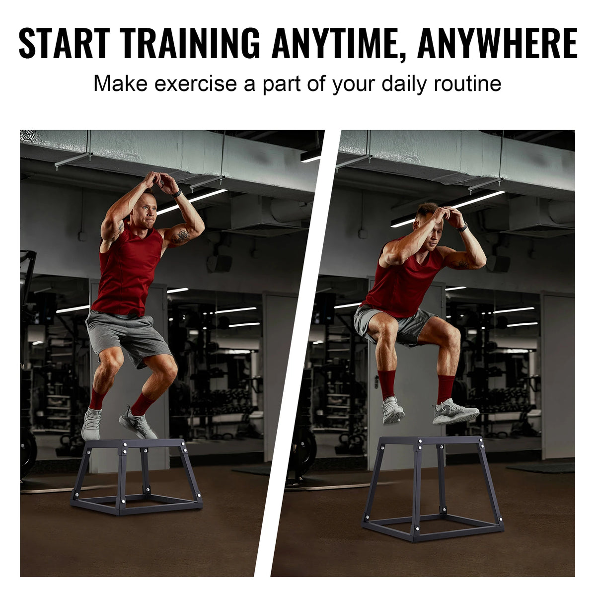 SucceBuy Plyometric Jump Box Anti Slip Fitness Training Platform